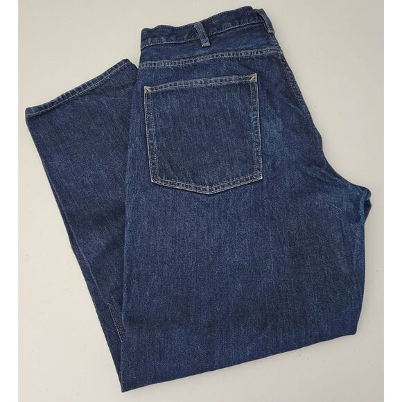Uniqlo Men's Size 32inch Dark Wash Blue Denim Jeans 100%‎ Cotton Pre-Owned - Picture 1 of 11